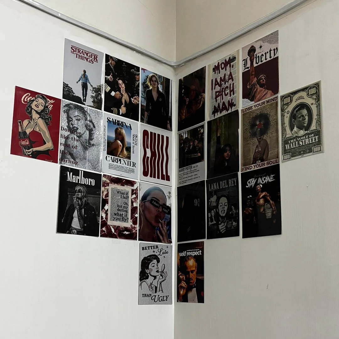 Customer aesthetic poster wall